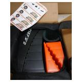 RV Leveling Blocks Ramp Kit, 2 Packs Camper Leveler System for Travel with Two Chocks, 2 Anti-Slip Mats, 1T Bubble Level and Carry Bag, Up to 35000 LBS, Easier & Faster to Level Camper-Orange