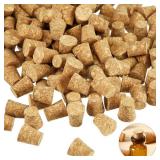 Jetec 350 Pieces Small Cork Stoppers Mini Tapered Cork Plugs Glass Bottles Tops for DIY Craft Projects (0.4 x 0.3 Inches)