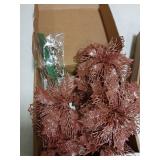 Rose Gold Poinsetta Flowers 24pcs