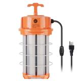 250W LED Temporary Work Light 37,500 Lumens Construction Lights 5000K Portable Linkable IP65 High Lumen Super Bright Durable Job Site Lighting with ON/Off Button for Indoor and Outdoor Area Lighting