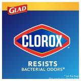 Glad Medium Trash Bags, 8 Gallon, Lemon Fresh Bleach Garbage Bags, Resists Bacterial Odors with Drawstring, 80 Count