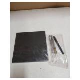 Engrowtic Black Page Guest Book for Wedding Reception Graduation, 7.87 x 7.87 Inches Signature Album Scrapbook Funeral Sign in Book with Gold Silver and Black Gel Pens, 72 Sheets