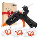 Fireproof Hot Glue Gun, Mini Glue Gun Kit with 30 Glue Sticks, 20W Glue Gun with Transparent Glue Sticks 7 * 130 mm for DIY Arts, Crafts and Quick Repairs
