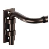 ENJOYBASICS Blackout Curtain Rod for Windows 66 to 120, Wrap Around Curtain Rods for Bedroom, Living Room, Adjustable from 30 to 129 Inches, Bronze