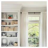 GXOACKJ Curtain Rods for windows 32-48 inch, 5/8 inch Decorative Curtain Rod Set, Matte Black Splicing Heavy Duty Metal Curtain Rod with Brackets