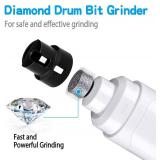 Casfuy Dog Nail Grinder Upgraded - Professional 2-Speed Electric Rechargeable Pet Nail Trimmer Painless Paws Grooming & Smoothing for Small Medium Large Dogs & Cats (White)