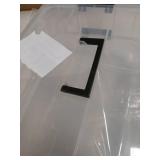 JUXYES 2-Tiers Stack Carry Storage Box With Handle, Transparent Stackable Storage Bin With Handle Lid Latching Storage Container for School & Office Supplies (Top Lid Is Cracked)