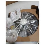 Flarouch Socket Fan Light with Remote, 13 inch Socket Ceiling Fan with Dimmable Led Light, 3 Colors 3000K-6500K, 3 Speeds, Flush Mount Ceiling Fans with Lights for Bedroom, Kitchen, Living Room-White