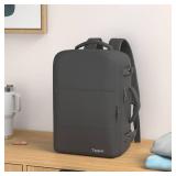 Taygeer Travel Laptop Backpack for Men Women, Airplane Approved Travel Backpack Suitcase with Usb Charging Port, Lightweight College 35l Luggage Bag 15.6inch Laptop Mochila Gifts for Business,Black
