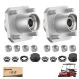10L0L 2 Pack Front Wheel Hub Assembly for Club Car DS Golf Cart 1974-2003, Replace OEM 1011892, 11011102, 1011153, 1011889, 1011894