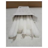 Topsics 12 Pack White Taper Candles, 10 Inch Unscented Long Taper Candles White, Low Heat Romantic Candles for Couples, Wedding, Home Decoration, Dinner