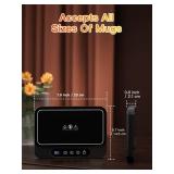 Misby Coffee Mug Warmer, 50W Large Heating Panel Mug Warmer with 6-Temp Settings, 8H Auto Shut-Off, 12H Timer, Ultra-Thin Design, Coffee Warmer for Desk, Ideal for Home, Office, and Travel (Black)