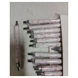 Dispowreath 12 Pcs Pink Bow Ballpoint Pens Coquette Bow Black Ink Pen 1.00 mm Smooth Writing for Office Supplies Coquette Gift for Birthday, Bachelorette, Bridal, Engagement, Baby Shower Party