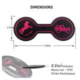 LSAUTO Compatible with Ford Bronco 2021.2022 2023.2024 Car Cup Holder Coaster (not for Sport), Car Decorative Water Coaster, Beverage Coaster, Silicone Cup Holder Coaster, Car Accessories Pad (Pink)