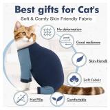 DENTRUN Cat Recovery Suit, Kitten Hair Sticky Onesie, Surgical Cone Alternative Shirts for Female Male Cat Recovery After Surgery, Cat Hair Spreading Prevent Clothes Pajama Apparel for Cats Only