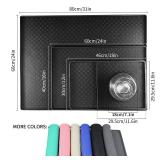 Ptlom Pet Placemat for Dog and Cat, Mat for Prevent Food and Water Overflow, Suitable for Small, Medium and Big Pet,24.5" 16.5", Black