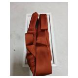 RBOCOTT Rust Tie Formal Silk Necktie for Men (Rust)