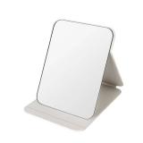 8 Inch Portable Makeup Mirror, Folding Travel Mirror with Adjustable Stand - HD Non-Slip Vanity Mirror for Desk, Bathroom, Office & Camping (1X Magnification, No Zoom)