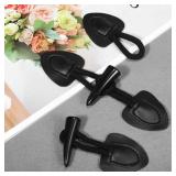 NUOBESTY 3 Pairs and 1 Extra Piece Coat Horn Buckles Sew on Toggle Buttons for Coats Jackets and DIY Clothing Crafts