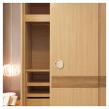 Uxcell 2PCS Round Shower Glass Sliding Door Handles, 0.6" Aluminum Alloy Back-to-Back Bathroom Door Handles, Paste Stick-on Fixing Shower Pulls Door Pocket Sliding Knobs, Gold