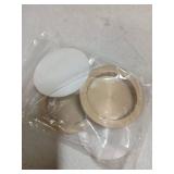 Uxcell 2PCS Round Shower Glass Sliding Door Handles, 0.6" Aluminum Alloy Back-to-Back Bathroom Door Handles, Paste Stick-on Fixing Shower Pulls Door Pocket Sliding Knobs, Gold