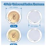 Dreyoo 8 Pcs Universal Index Buttons, Hot and Cold Faucet Index Buttons, Bathroom Faucet Knobs Replacement, Compatible with Delta/LDR/Delex/Peerless Two Clear Handles, 1-5/16 In. Diameter