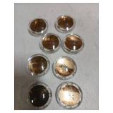 Dreyoo 8 Pcs Universal Index Buttons, Hot and Cold Faucet Index Buttons, Bathroom Faucet Knobs Replacement, Compatible with Delta/LDR/Delex/Peerless Two Clear Handles, 1-5/16 In. Diameter