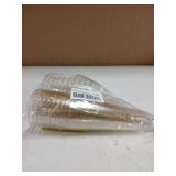 Plastic Champagne Flutes Gold 20pk