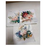 DRWSSR Toilet Seat Lid Stickers Peony Butterflies Bathroom Toilet Seat Lid Cover Decals DIY Removable Bouquet Stickers for Cistern Bathroom WC Restroom Power Switch Home Decor(3 Sheets)