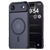 Thomo Strong Magnetic for iPhone 12 Case Anti-Fingerprint Protective Case, Titanium Black