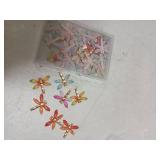 XQingmei 40 Pieces Color Cartoon Dragonfly Flatback Resin Decoration Accessories Crystal Mud Stuffing Cute Charm Embellishments DIY Hair Clip Phone Case Ornament Scrapbook Crafts Sui
