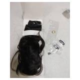 Elailite Halo Hair Extensions Real Human Hair for Women Natural Black Wavy Hair Halo Clip in Remy Hairpiece with Adjustable Invisible Wire 12 Inch 55G