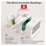 2 Pack Temperature Hygrometer Monitor, Indoor Thermometer and Humidity Sensor with App Notifications, Mini Bluetooth Thermometer Digital Device