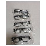 NORPERWIS Reading Glasses 5 Pairs Quality Readers Spring Hinge Glasses for Reading for Men and Women (5BLACK, 3.50)