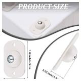 Honoson 16 Pcs Self Adhesive Caster Wheels Appliance Rollers Appliance Sliders for Kitchen 360Â° Swivel Universal Wheel Mini Small Kitchen (White with 1 Steel Ball Style)