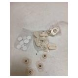 Honoson 16 Pcs Self Adhesive Caster Wheels Appliance Rollers Appliance Sliders for Kitchen 360Â° Swivel Universal Wheel Mini Small Kitchen (White with 1 Steel Ball Style)