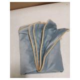 JUSPURBET Set of 2 Aqua Blue Velvet Throw Pillow Covers 20x20 Inch Soft Comfortable Accent Cushion Cases with Piping and Hidden Zipper for Couch Bed Home Decor