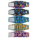 BLIWINPT Male Dog Diapers Reusable High Absorbing Belly Bands for Male Dogs Small Washable Belly Bands with Cute Patterns 5packs (M, 11 - 14 Waist) 5pk