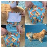 BLIWINPT Male Dog Diapers Reusable High Absorbing Belly Bands for Male Dogs Small Washable Belly Bands with Cute Patterns 5packs (M, 11 - 14 Waist) 5pk