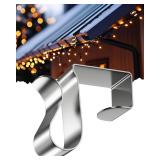 Gutter Clips for Hanging Outdoor Lights: 50 Pcs Metal Christmas Light Clips for outside String Lights - Weatherproof Gutter Clips for Xmas Halloween Seasonal Rope Mini Decoration Lights