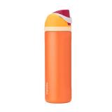Owala FreeSip Insulated Stainless Steel Water Bottle with Straw for Sports, Travel, and School BPA-Free Sports Water Bottle, 24 oz, Citrus Crush (Piece Of The Lid Is Cracked)