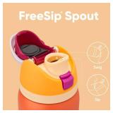 Owala FreeSip Insulated Stainless Steel Water Bottle with Straw for Sports, Travel, and School BPA-Free Sports Water Bottle, 24 oz, Citrus Crush (Piece Of The Lid Is Cracked)