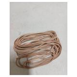 MECCANIXITY 3mm Flat Leather Cord, 5 Yards Braiding String Leather Ropes for Bracelets Necklaces Jewelry Making Shoe Lace DIY Crafts, Beige