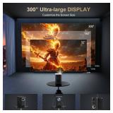 [Electric Focus] Projector with WiFi and Bluetooth, Native 1080P 15,000 Lumens 4K Supported, Agreago Outdoor Movie Projector for Home Theater UP to 300", for iOS/Android/TV Stick/HDMI/USB Tested Power