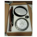 Kviflon 36 Inch Modern Ceiling Fans with Lights, Small Flush Mount Ceiling Fan with Light and Remote/APP Control, 3 Reversible 6 Speeds Curved Blades, 3 CCT Dimmable Lights for Bedroom, Brown