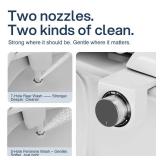 DIHAF Toilet Bidet with Dual Nozzle Spray,No Electric Bidet Attachment for Toilet with Adjustable Water Pressure,Easy Install Toilet Seat Bidet with Feminine Wash and Rear Wash,Suit for Tight Space