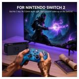 ECHTPower Switch 2 Controller, 2025 Wireless Controller with RGB/Macro/Shift/Turbo/Vibration, 1000mAh Bluetooth Controller Compatible with Switch/Switch 2/PC/Adroid/iOS