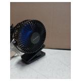 Gaiatop Portable Clip on Fan Battery Operated, Small Powerful 3 Speed Quiet 360° Rotate, USB Rechargeable Mini Personal Cooling Fan for Desk Table Home Office Stroller Camping Women Gifts Black Blue 
