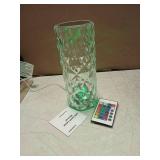 Deogos Crystal Table Lamp, Remote and Touch Control Rose Wave Lamp, RGB Color Changing Night Light, Dimmable, USB Rechargeable Decoration Ambient Lighting for Dinner/Bars/Game room/Living Room/Bedroom