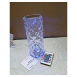 Deogos Crystal Table Lamp, Remote and Touch Control Rose Wave Lamp, RGB Color Changing Night Light, Dimmable, USB Rechargeable Decoration Ambient Lighting for Dinner/Bars/Game room/Living Room/Bedroom